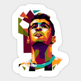 Morata In Wpap Pop Art Sticker